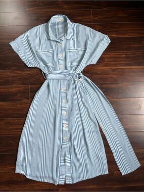 slim fit dress slacks Navy and Off White Knit Top Midi Dress